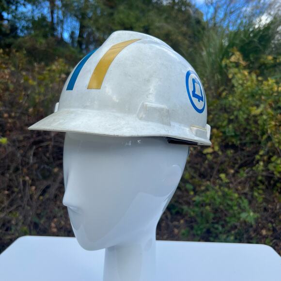 Vintage Ma Bell Telephone Lineman Hard Hat Helmet Hat Winter Rib Knit Lining - Picture 5 of 15